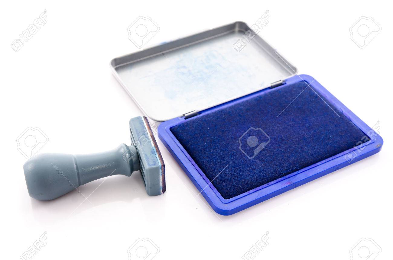 Ink Pad On White Background Isolated 