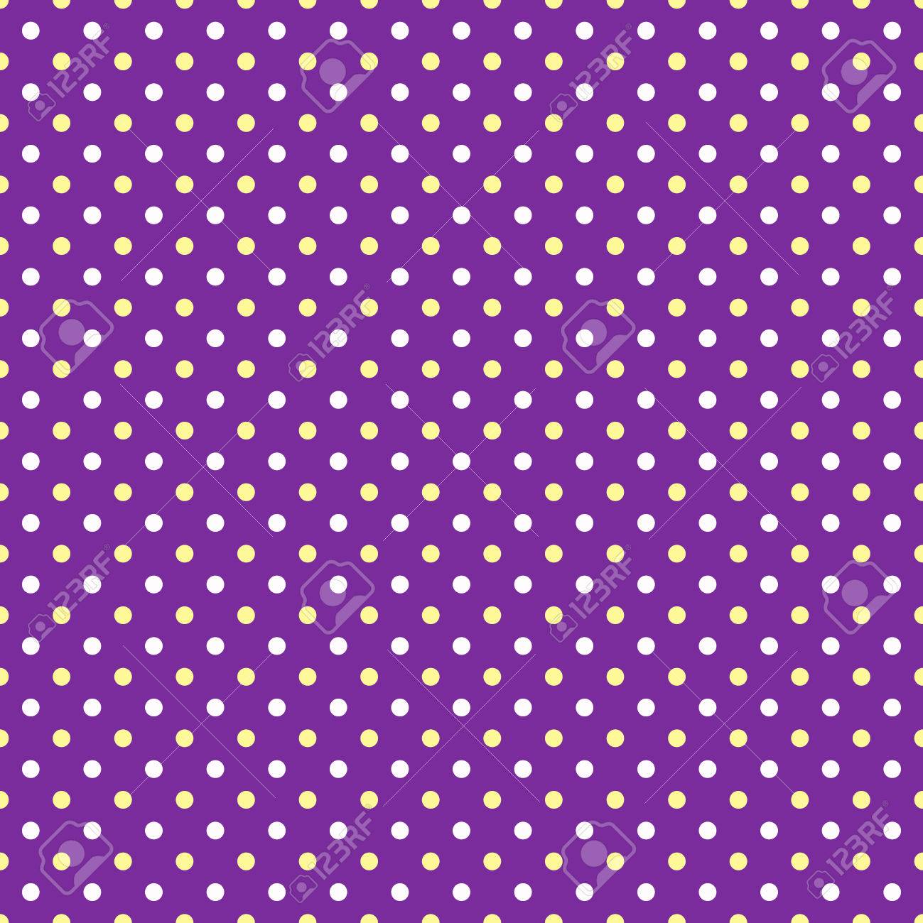 White And Yellow Polka Dots On Violet Background Stock Photo, Picture and  Royalty Free Image. Image 50945506., image size:1299x1300