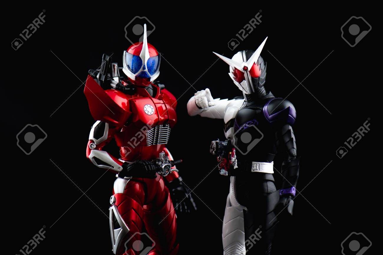 BANGKOK, THAILAND - August 28, 2018:Close Up Of S.H.Figuarts Kamen Rider  Accel And Kamen Rider" "w Fang Joker From Tv Series Stock Photo, Picture  and Royalty Free Image. Image 108214714.