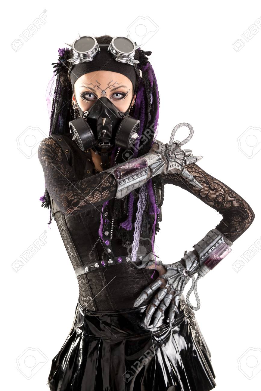 92438384-cyber-gothic-girl-posing-isolat