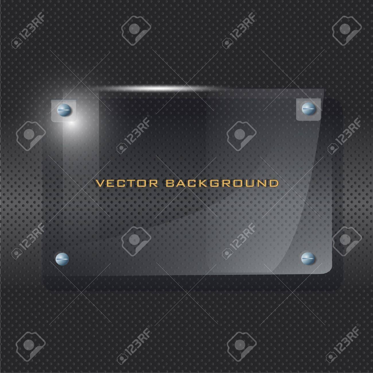 黒の背景ベクトル イラストレーターでガラスの透明なフレーム のイラスト素材 ベクタ Image