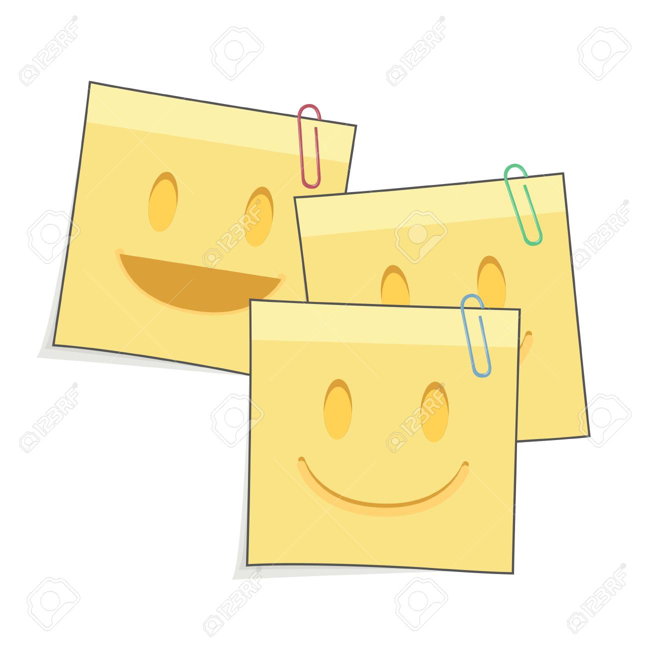 一連のポスト イット デザイン のイラスト素材 ベクタ Image