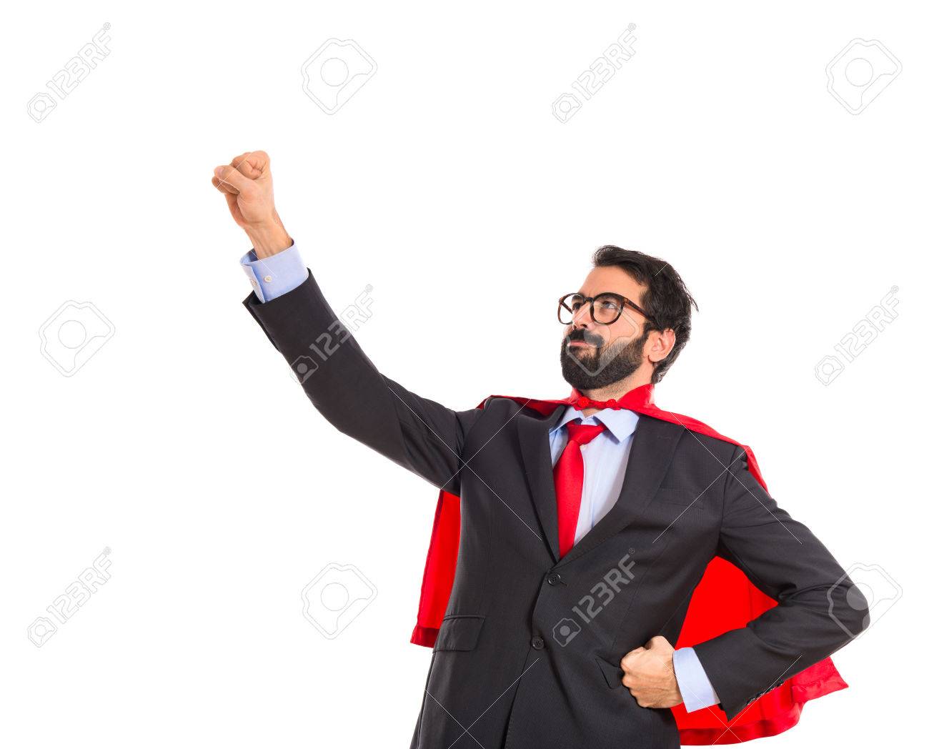 Businessman dressed like superhero - 33542599 Businessman dressed like superhero - 33542599