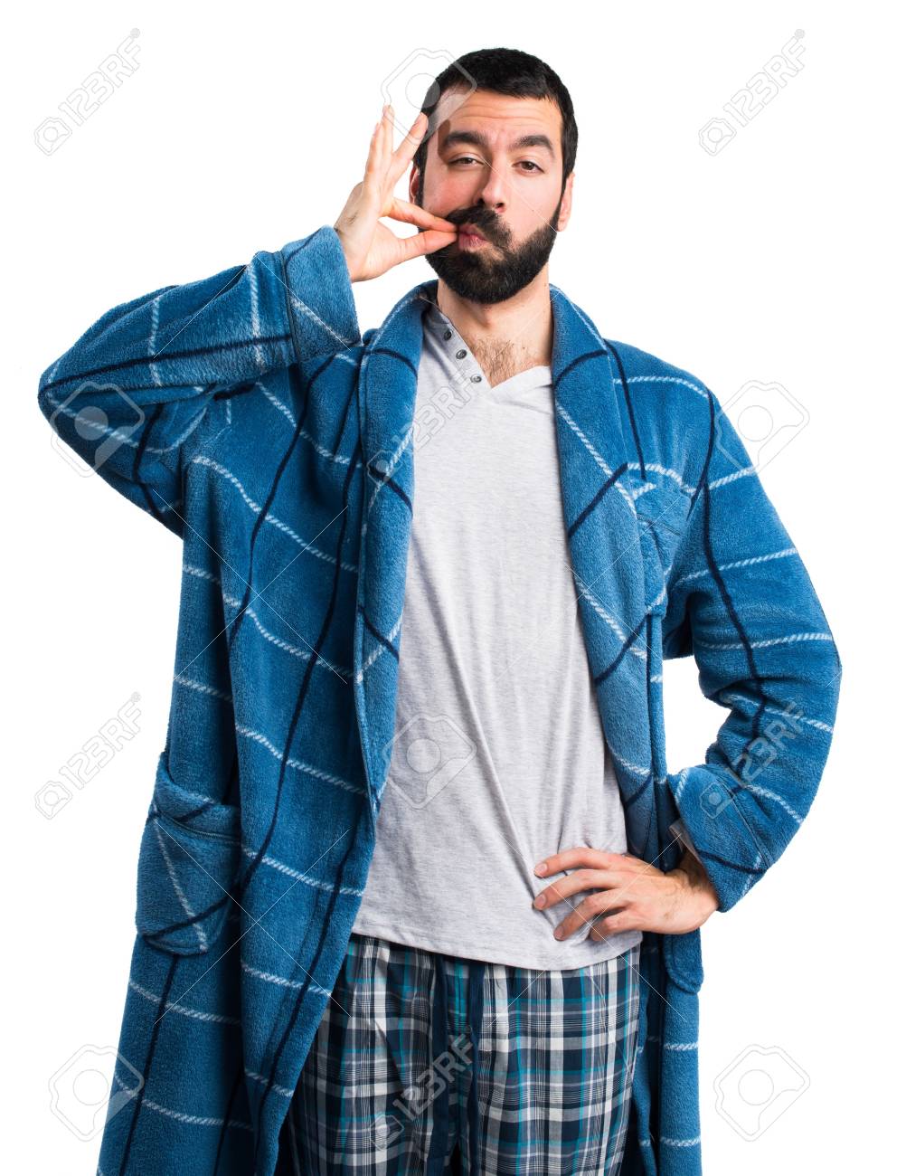 man in dressing gown