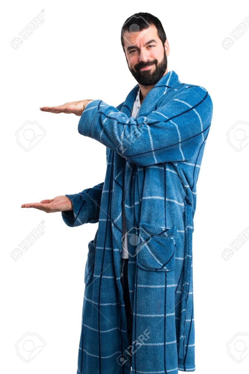 man in dressing gown