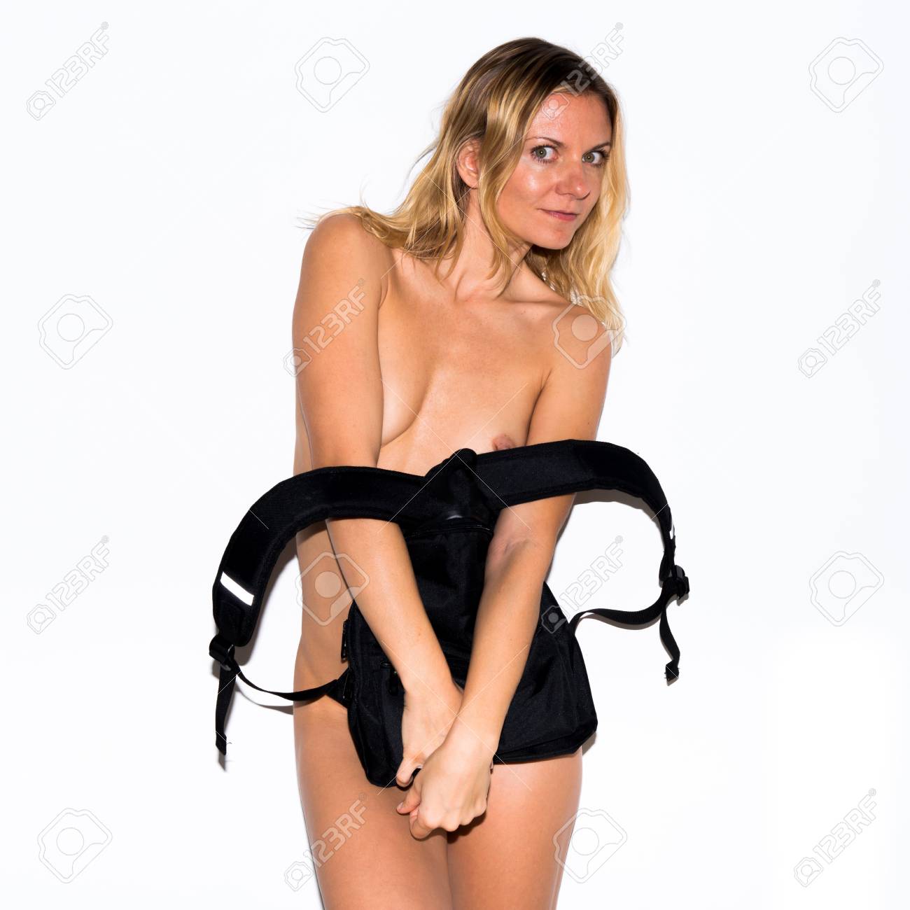 Sexy Blonde Naked Girl With Backpack Stock Photo 72070120 Sexy Blonde Naked Girl With Backpack Stock Photo 72070120