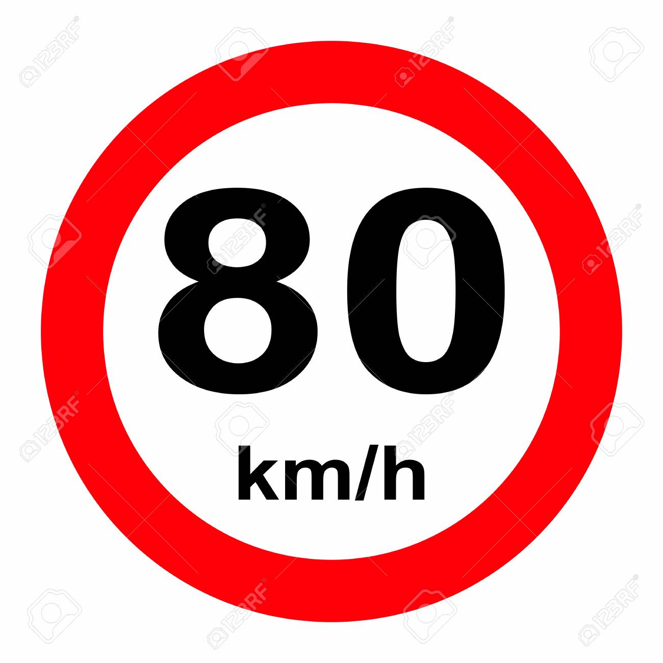 Speed Limit Traffic Sign 80 Royalty Free SVG, Cliparts, Vectors, and Stock  Illustration. Image 120766776., image size:1300x1300