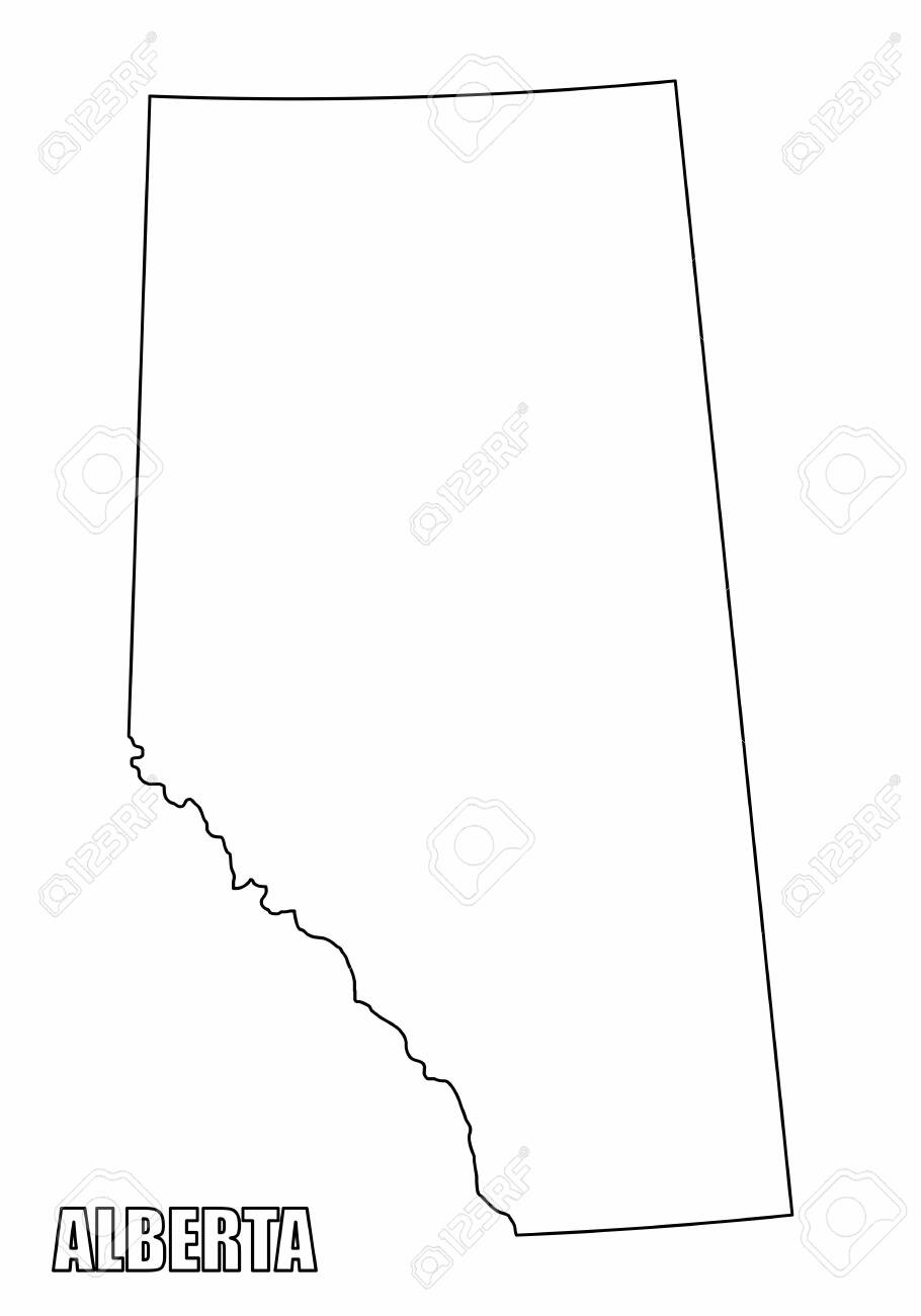 Blank Map Of Alberta Alberta Province Outline Map Royalty Free Svg, Cliparts, Vectors, And Stock  Illustration. Image 150873951.