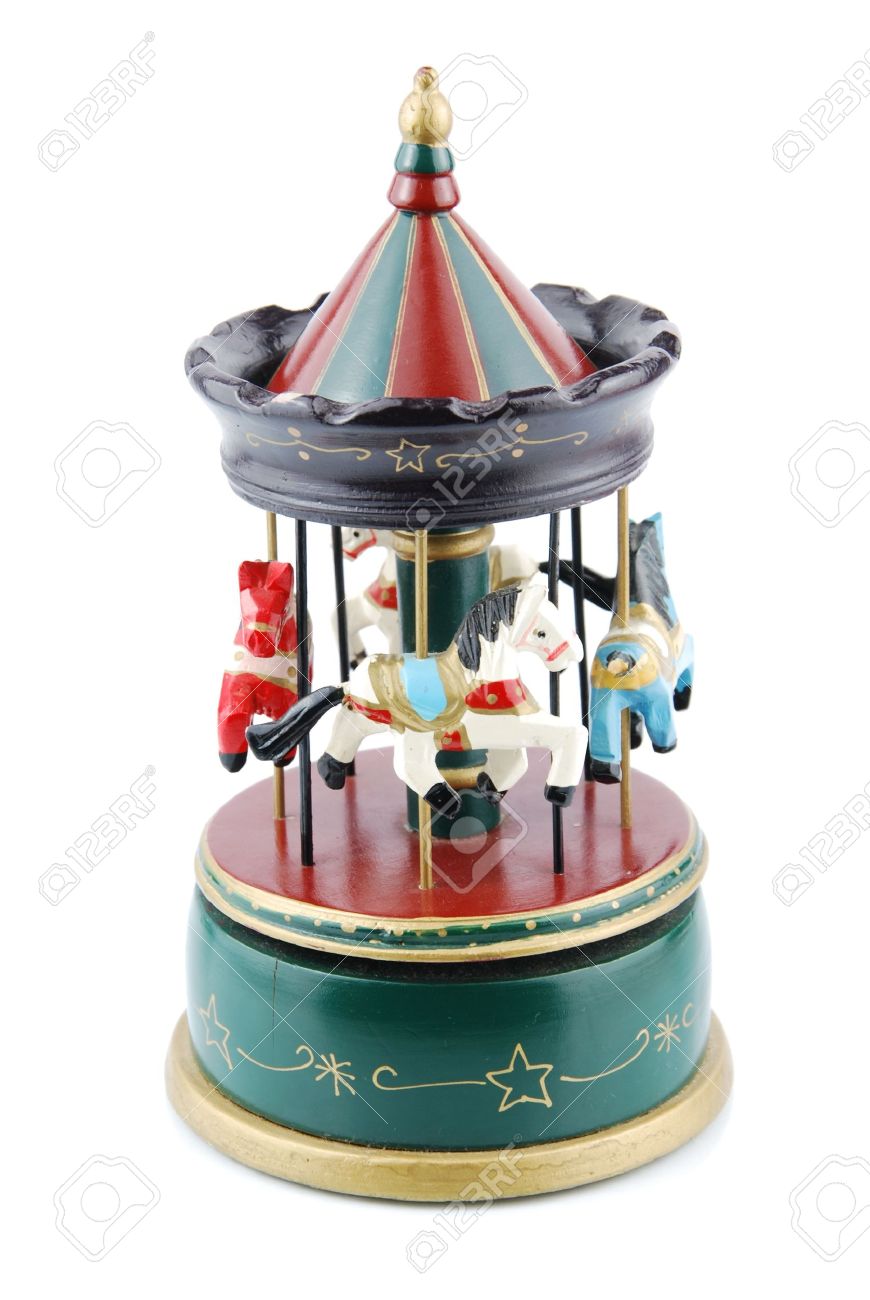 wooden carousel toy