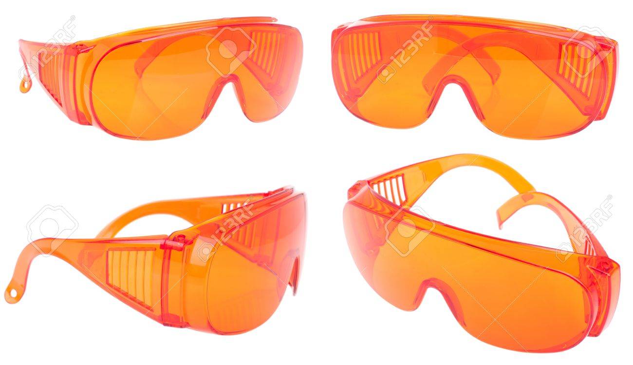 orange safety glasses