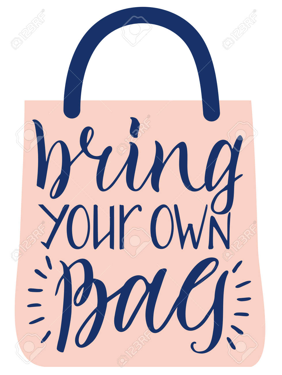 Bring your own bag. Zero waste concept. Eco bag for eco friendly living. Stylish typography slogan design sign. Vector illustration. - 169743740 Bring your own bag. Zero waste concept. Eco bag for eco friendly living. Stylish typography slogan design sign. Vector illustration. - 169743740