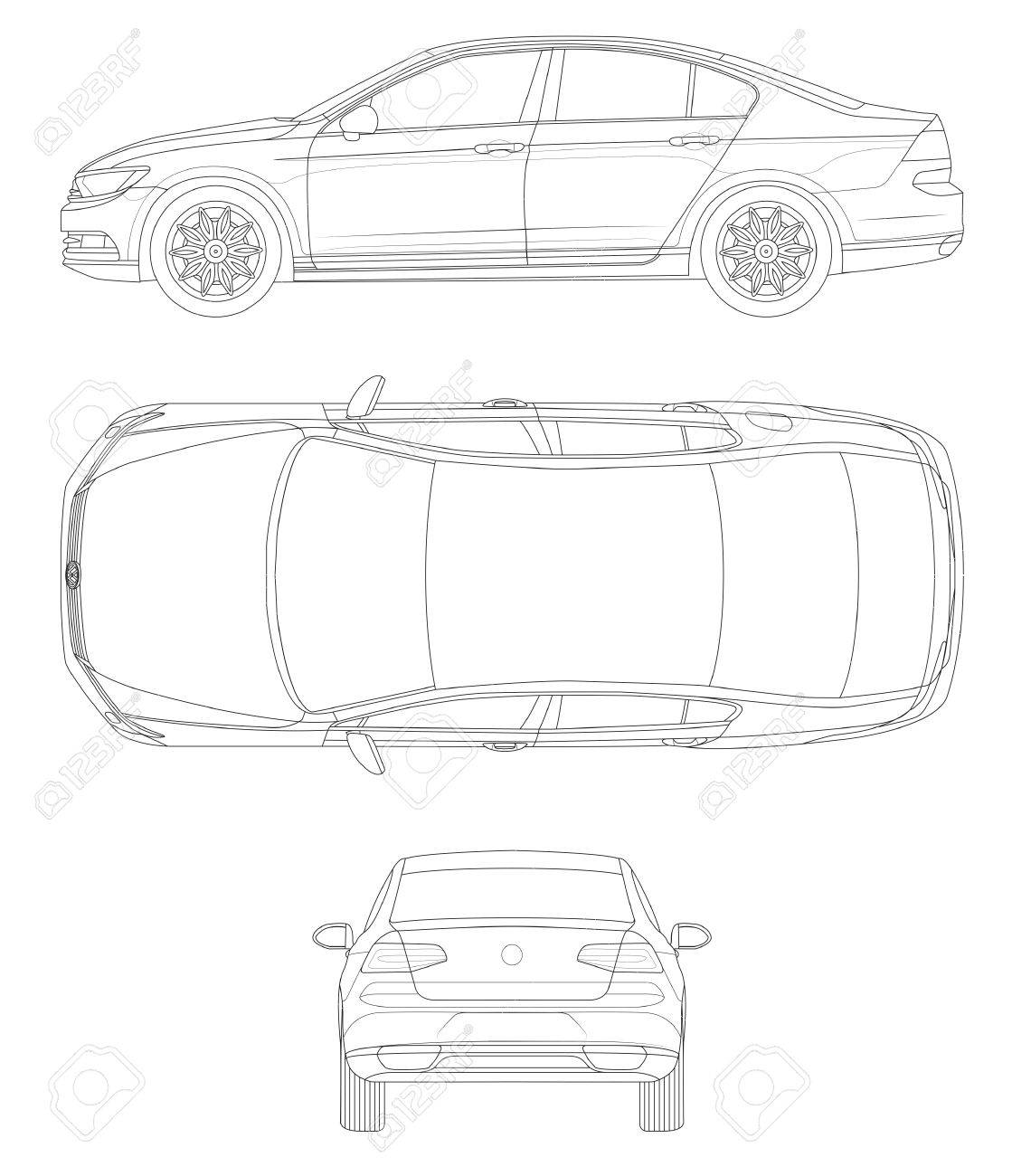 car drawing template
