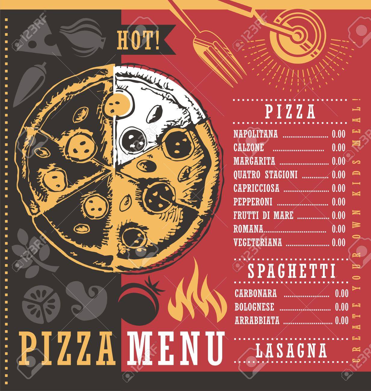 pizza menu design