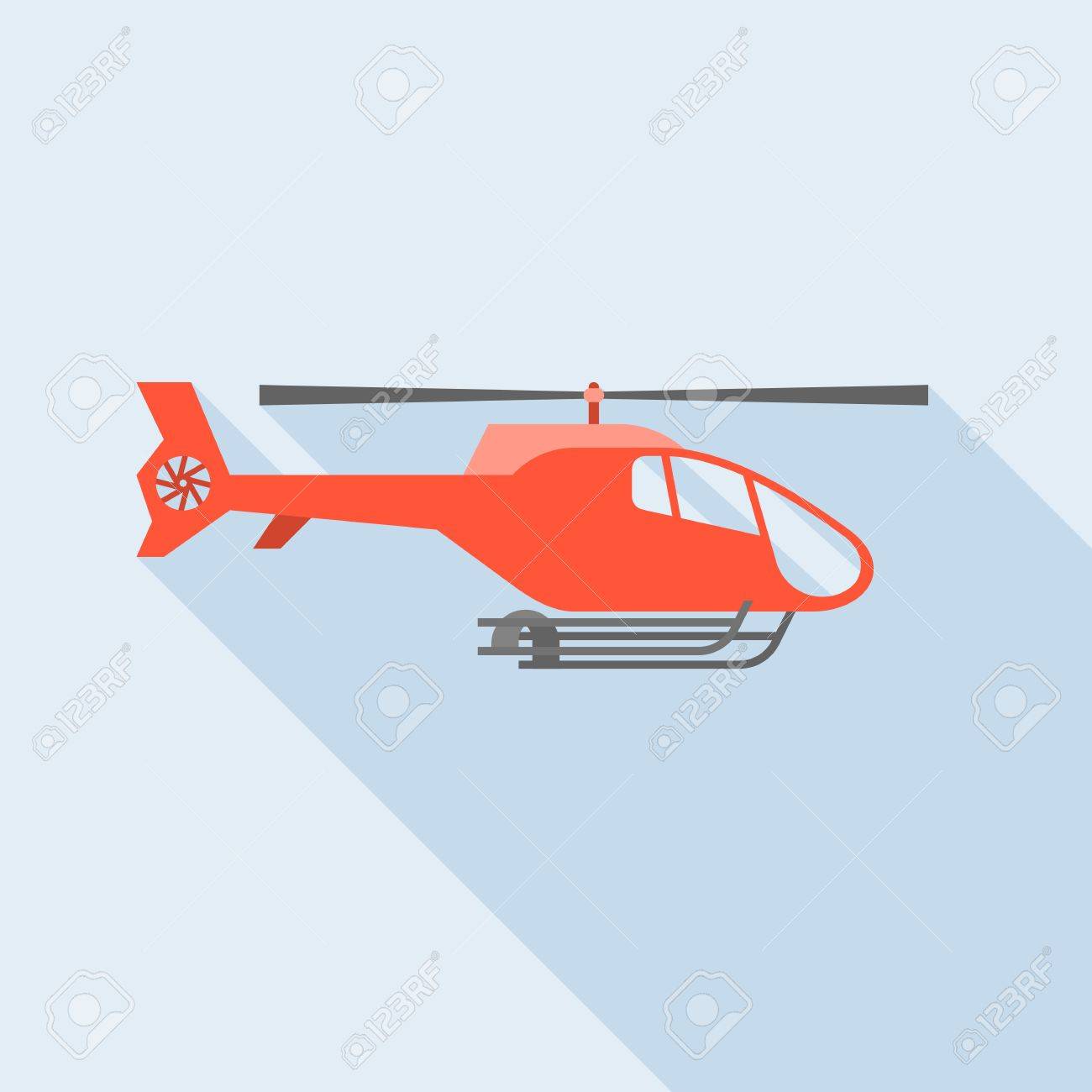 ヘリ フラットなデザインのイラスト素材 ベクタ Image