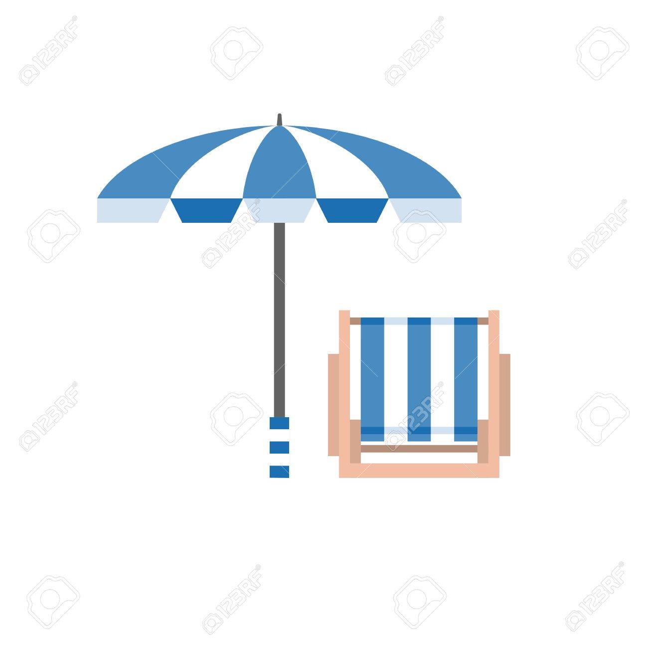 Beach Chair Vector umbrella and chair vector illustration, beach bed and beach Beach Chair Vector umbrella and chair vector illustration, beach bed and beach