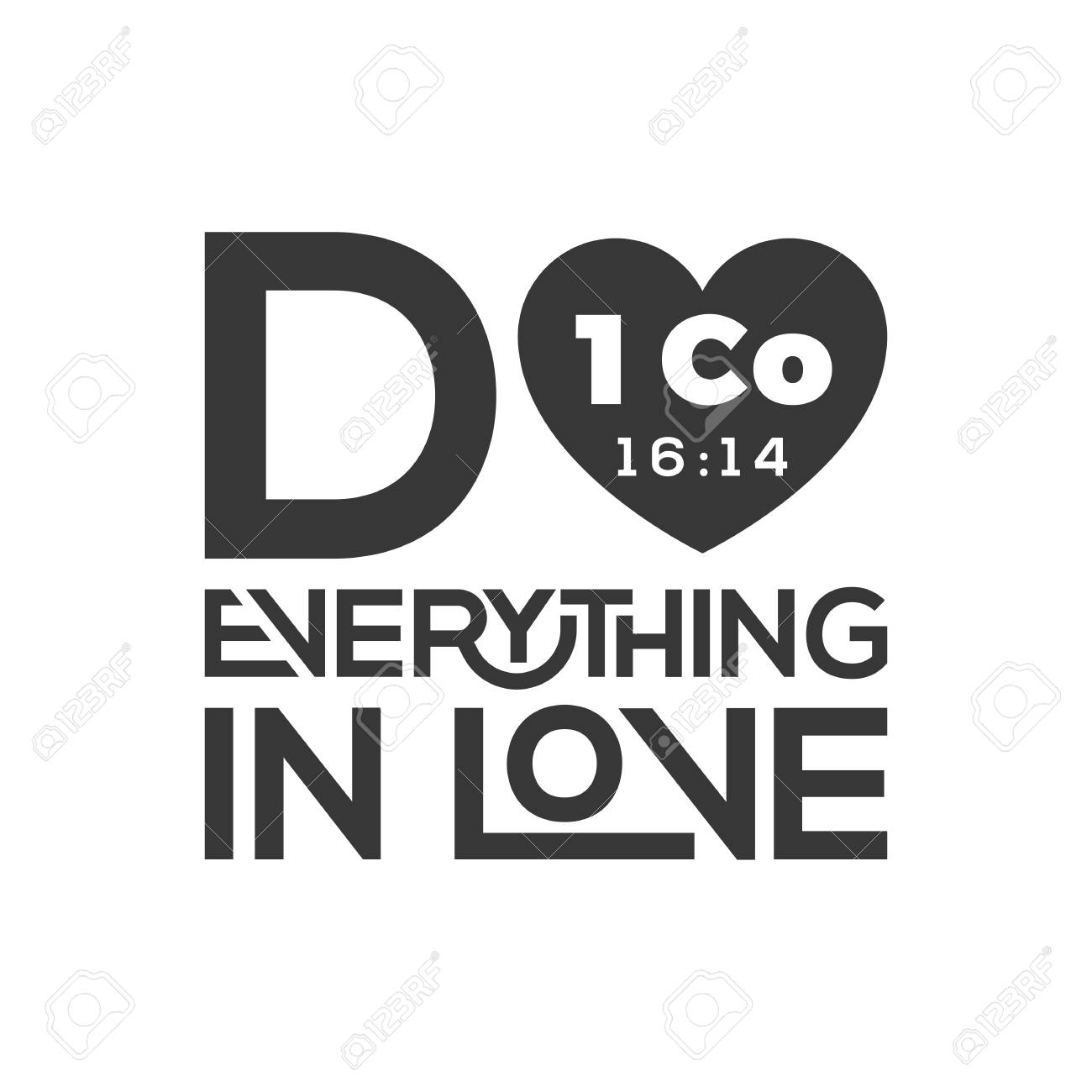 Una Tipografia De Citas Biblicas De Corintios Hazlo Todo En Amor Ilustraciones Vectoriales Clip Art Vectorizado Libre De Derechos Image 87564859