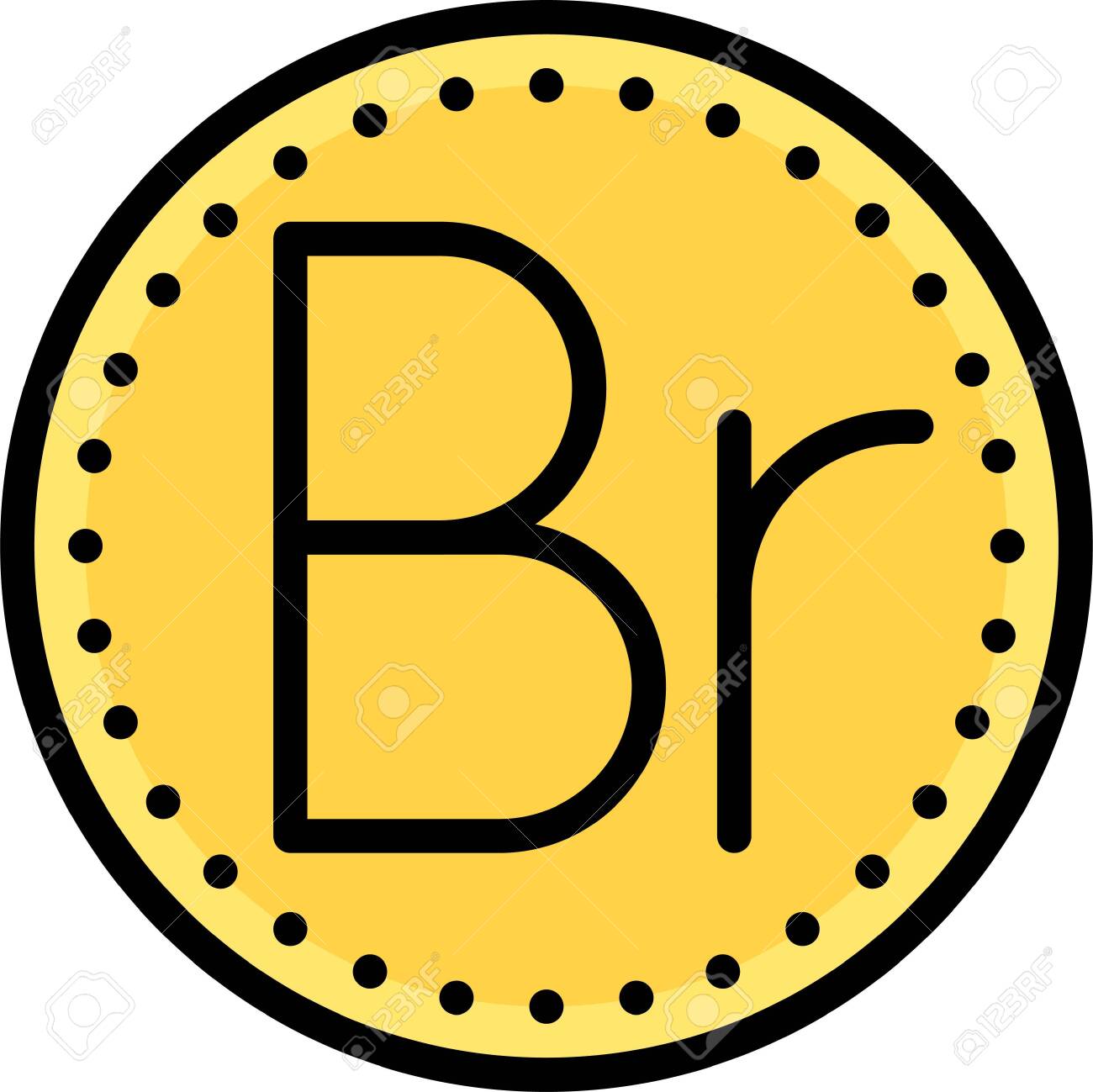 エチオピアブルまたはベラルーシルーブルコインアイコン、ベクトル図のイラスト素材・ベクター Image 157760570