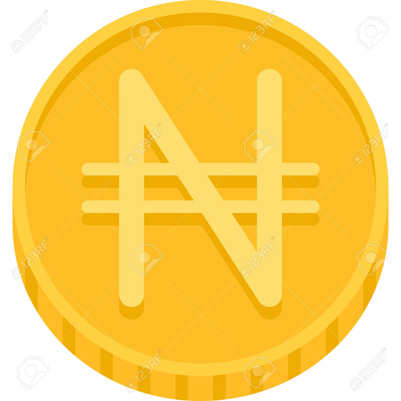 Nigerian Naira Coin Vector Icon, Currency Of Nigeria Royalty Free SVG,  Cliparts, Vectors, and Stock Illustration. Image 157761760.