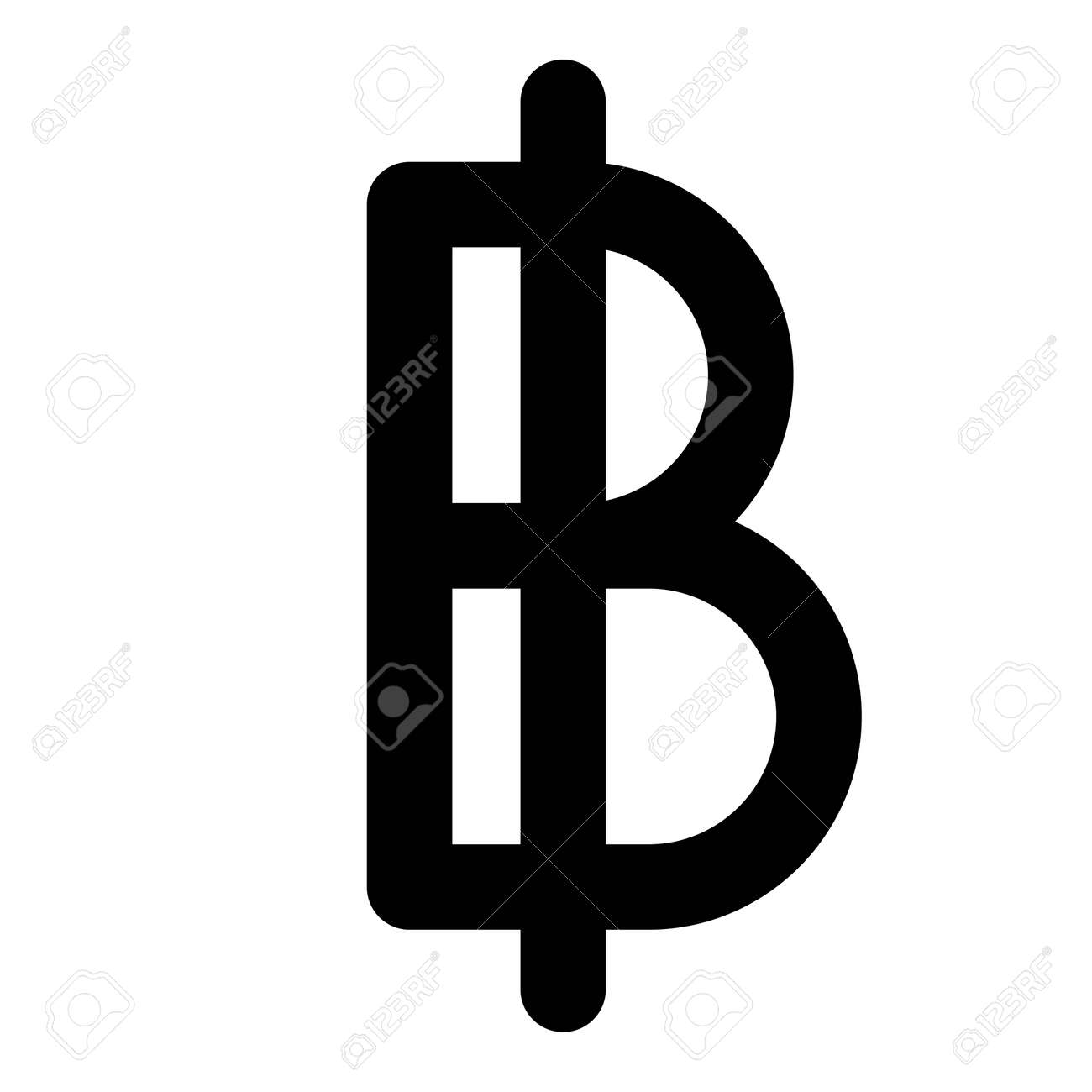 Icône Symbole Baht Thaïlandais, Monnaie Officielle De La Thaïlande Clip Art  Libres De Droits, Svg, Vecteurs Et Illustration. Image 157761878