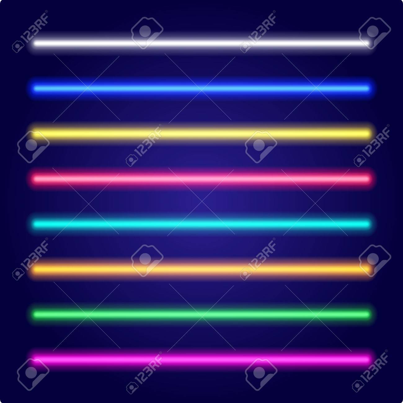 ネオン チューブ ライト Vectorillustration 色のレーザ光線のセット のイラスト素材 ベクタ Image