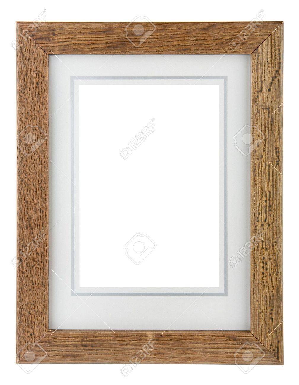 Wooden Photo Frame With Border Isolated 