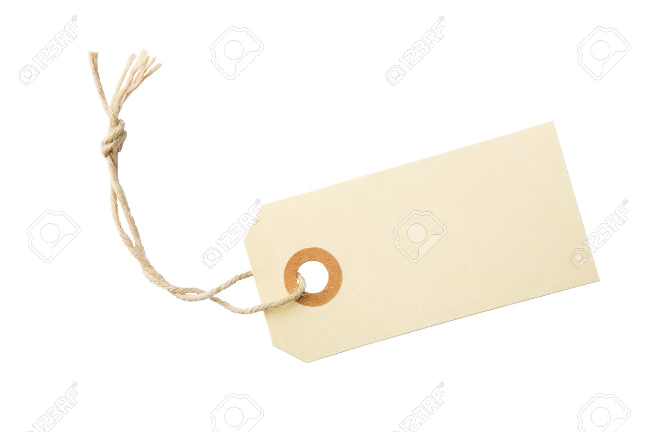 blank paper tag with