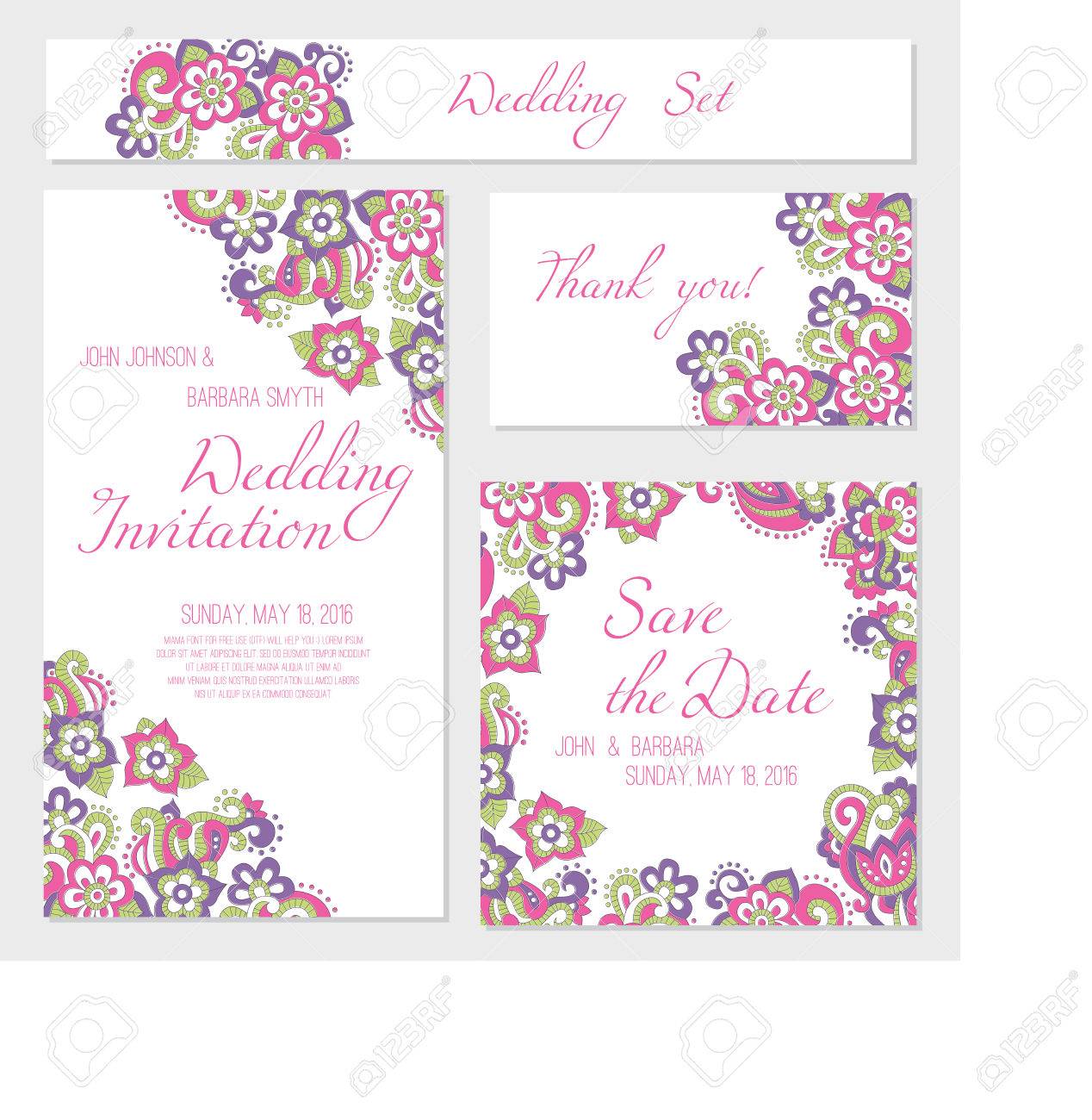 thank you wedding card template