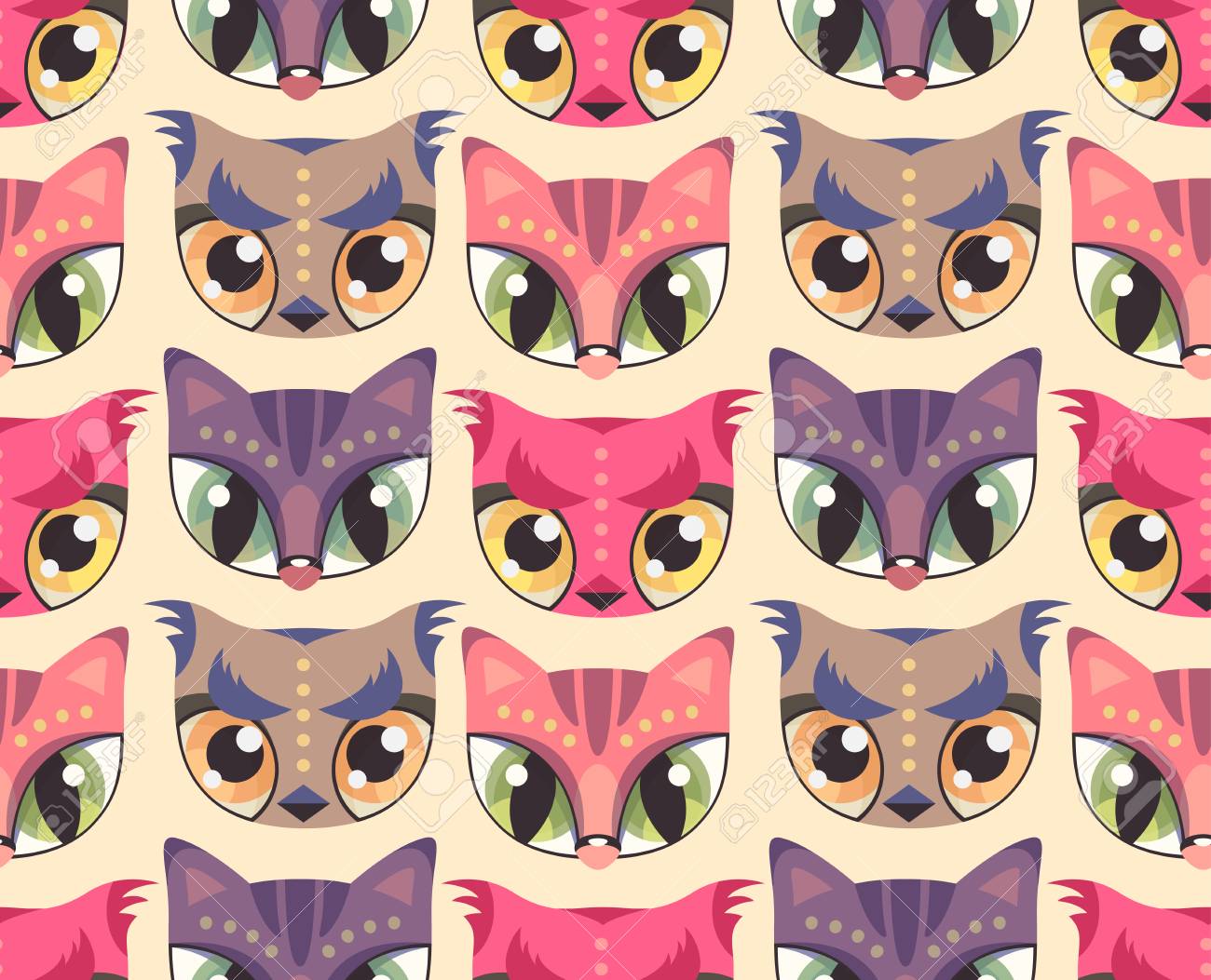 seamless pattern with cute