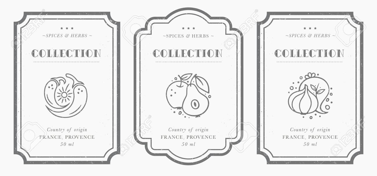 Customizable Black And White Pantry Label Collection. Vintage Inside Black And White Label Templates Customizable Black And White Pantry Label Collection. Vintage Inside Black And White Label Templates