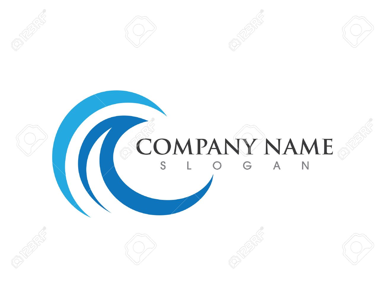 water wave logo template