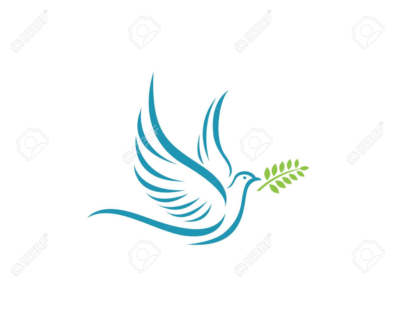 fancy dove logo template royalty free cliparts vectors and stock
