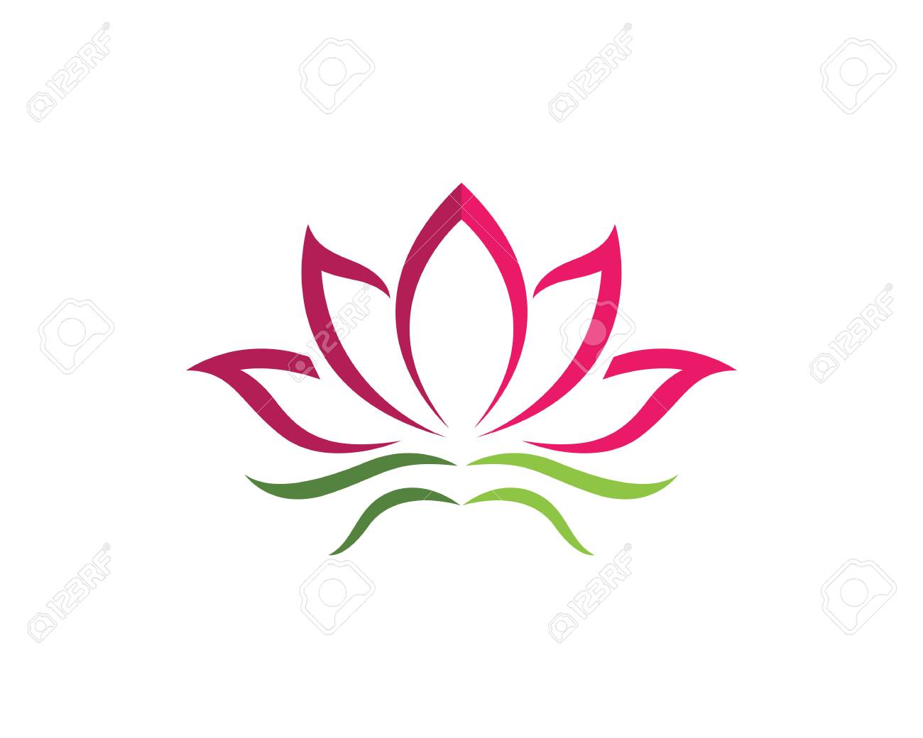 beauty lotus template royalty free cliparts vectors and stock