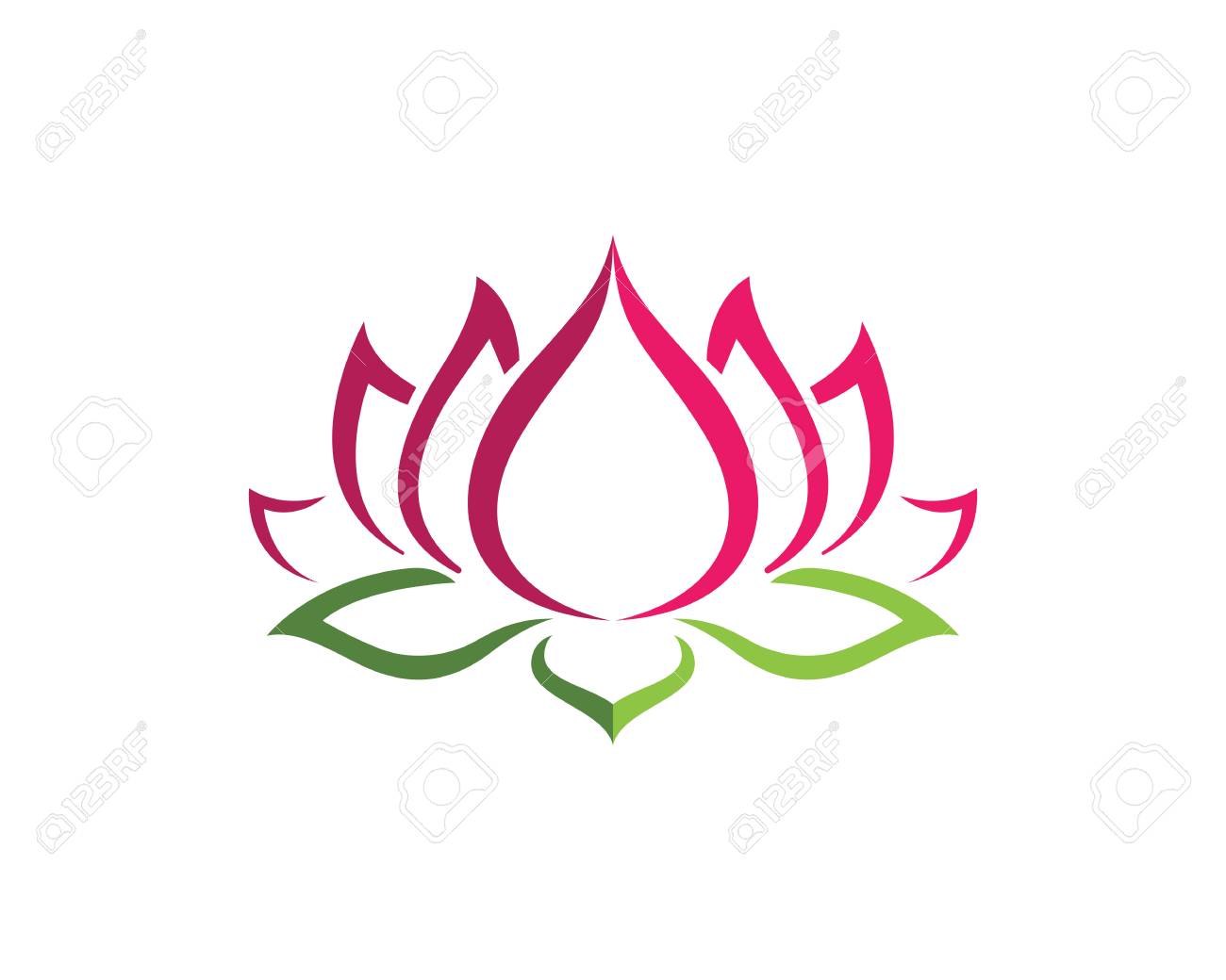 beauty lotus template royalty free cliparts vectors and stock