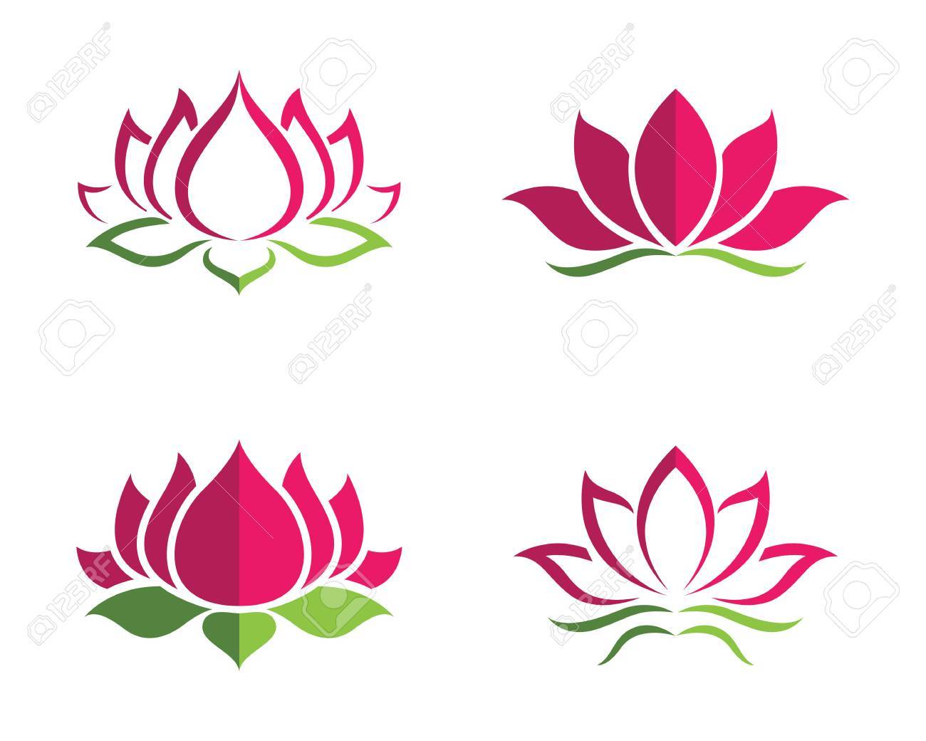 beauty lotus template royalty free cliparts vectors and stock