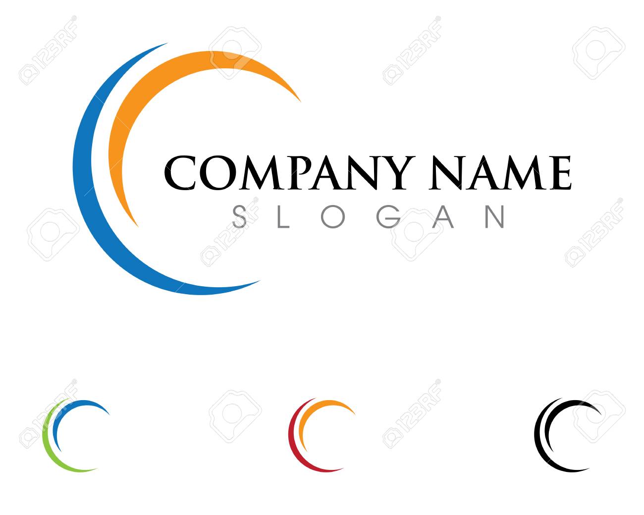 c letter logo template vector icon design royalty free cliparts