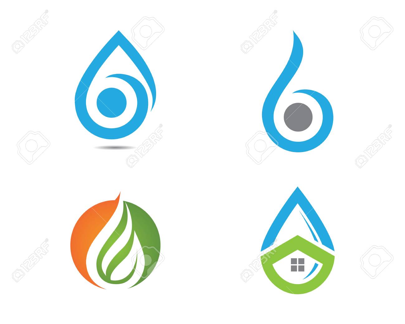 water drop template illustration design royalty free cliparts water drops template