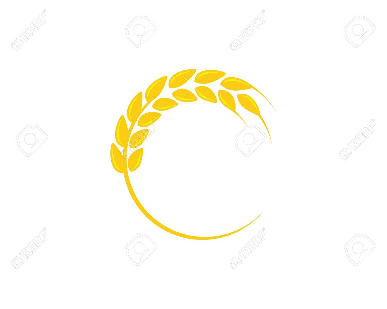 agriculture wheat logo template
