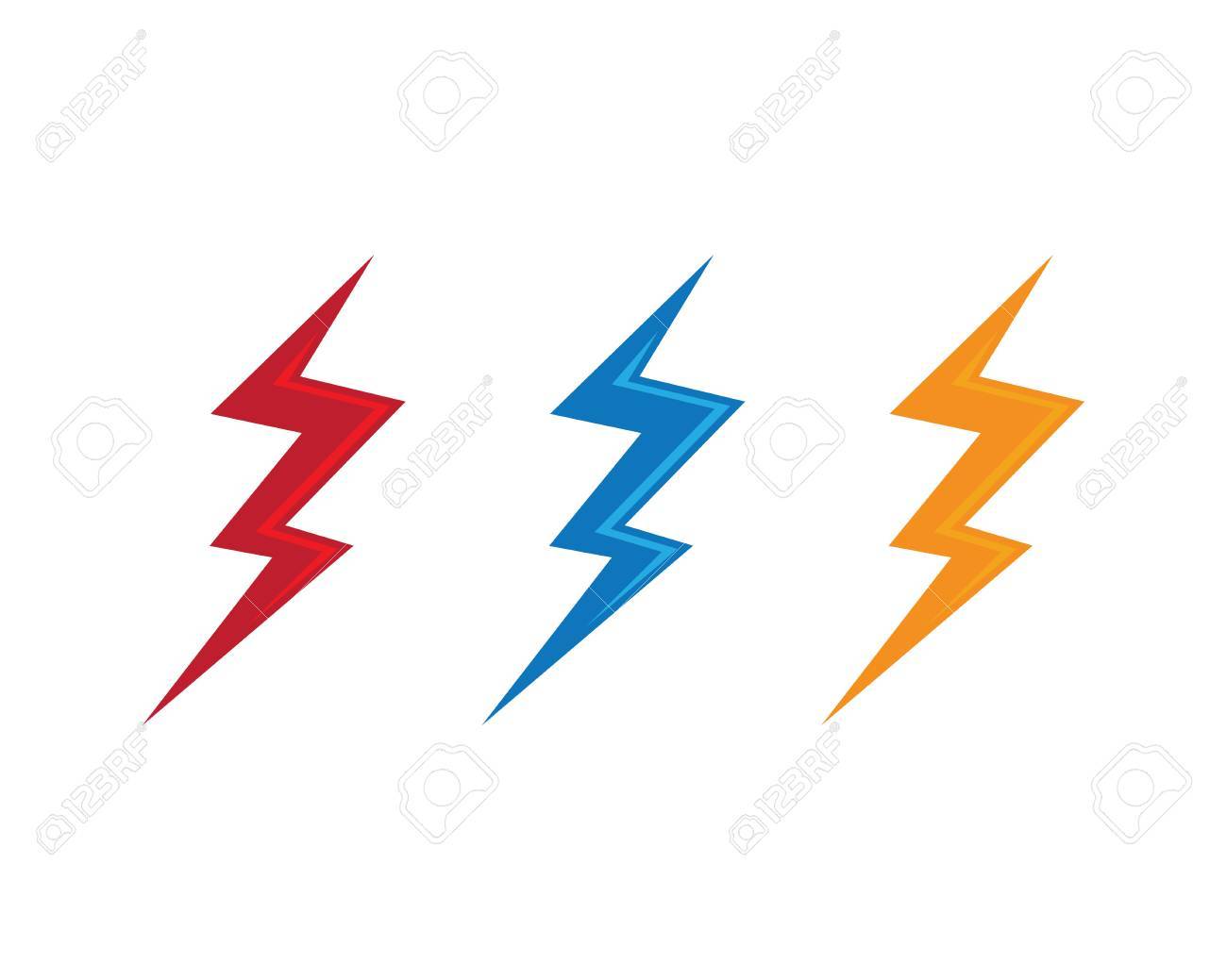 lightning logo template vector icon illustration design royalty free