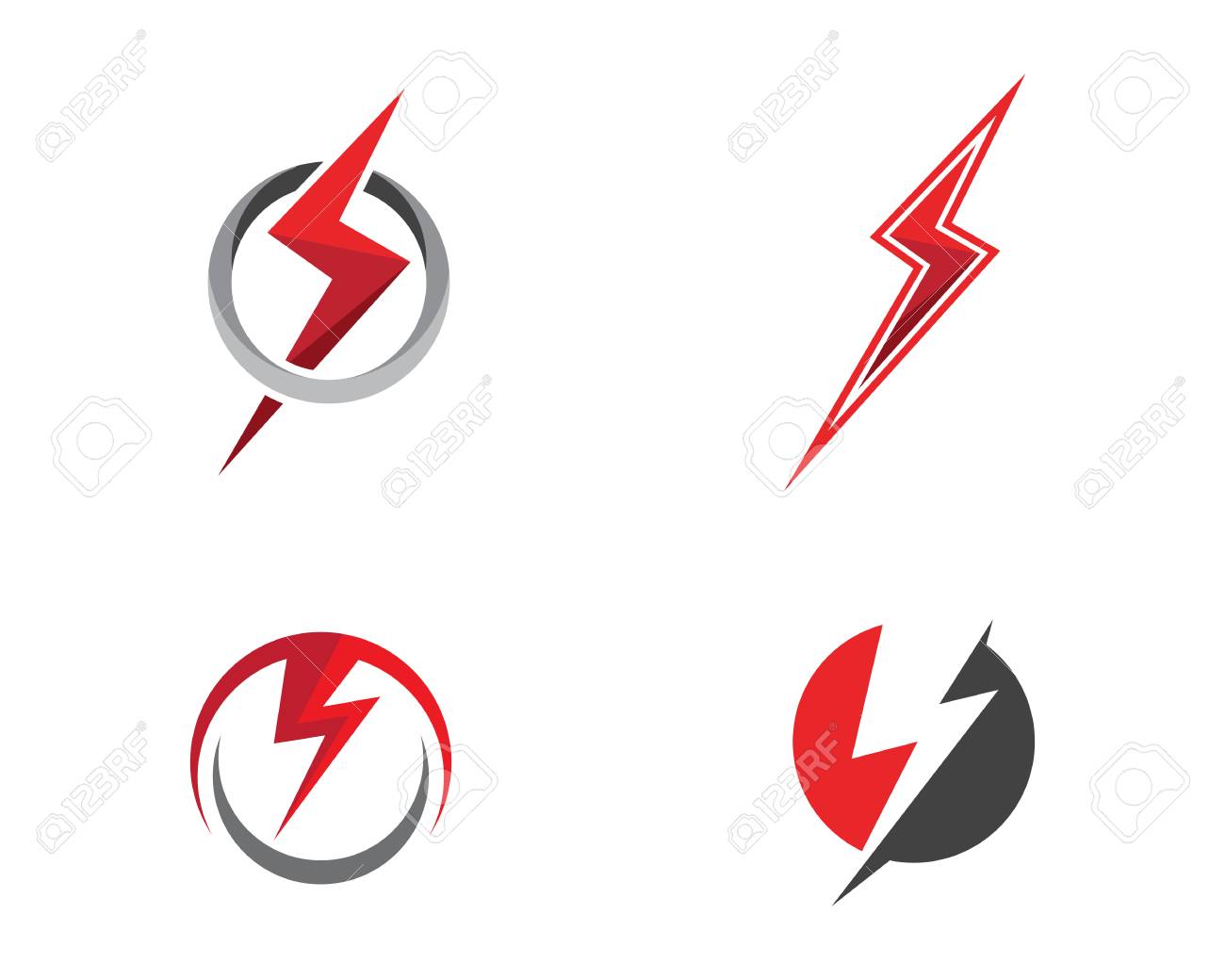 lightning logo template vector icon illustration design royalty free