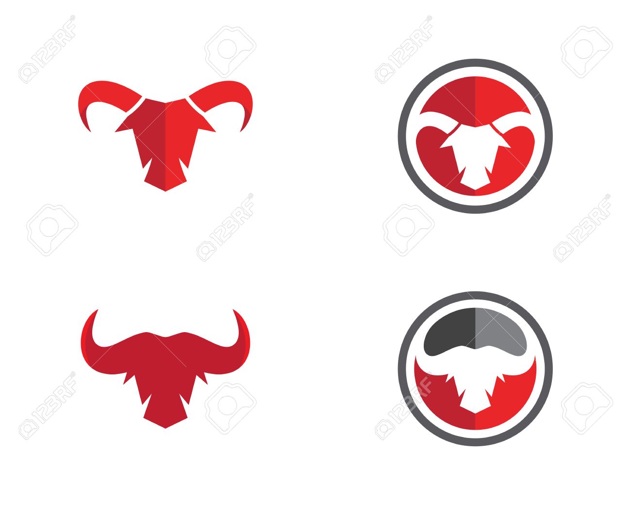 red bull taurus symbol template vector icon illustration royalty