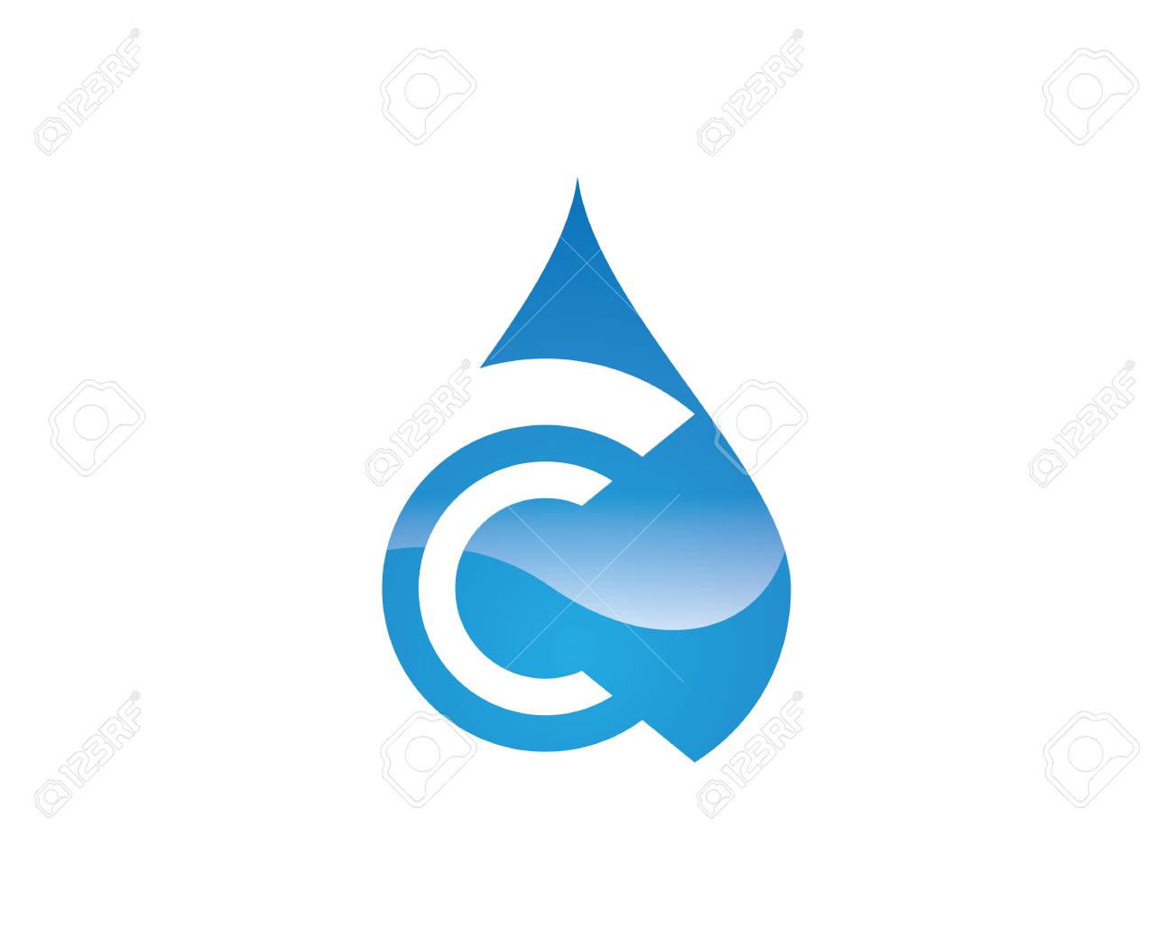 water drop template illustration design royalty free cliparts