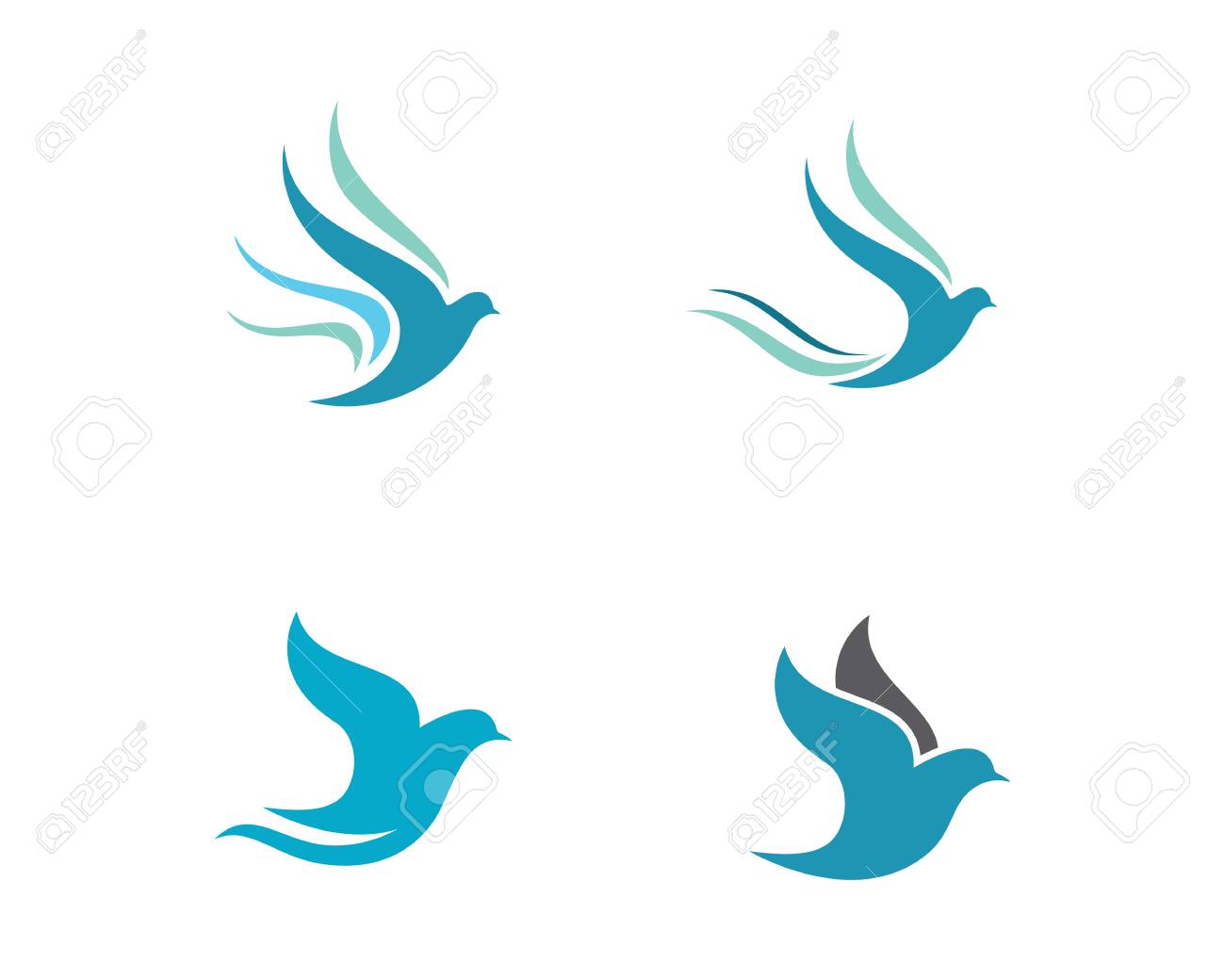 bird wing dove logo template vector illustration royalty free