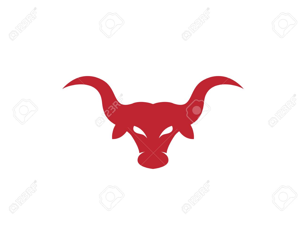 red bull taurus symbol template design royalty free cliparts