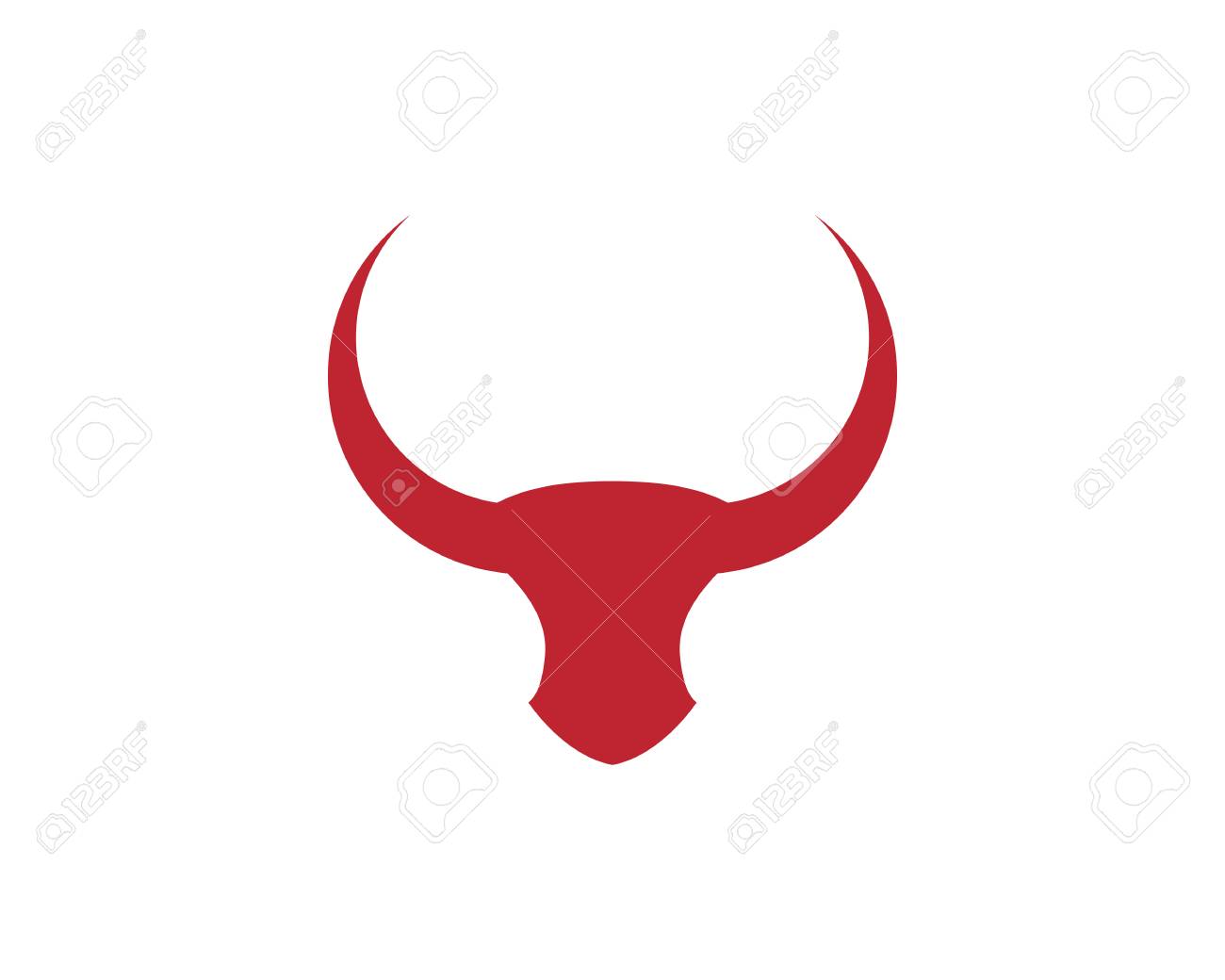 red bull taurus symbol template design royalty free cliparts
