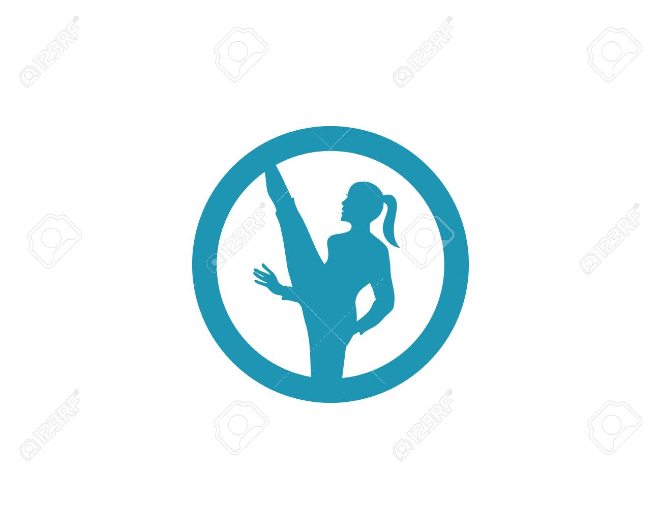 人間キャラクターロゴサインイラストベクトルデザインのイラスト素材 ベクタ Image