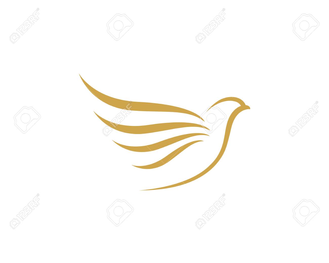 bird wing dove logo template vector illustration royalty free