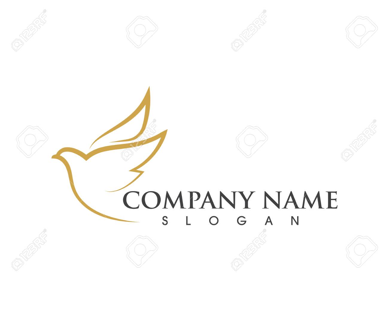 bird wing dove logo template vector illustration royalty free