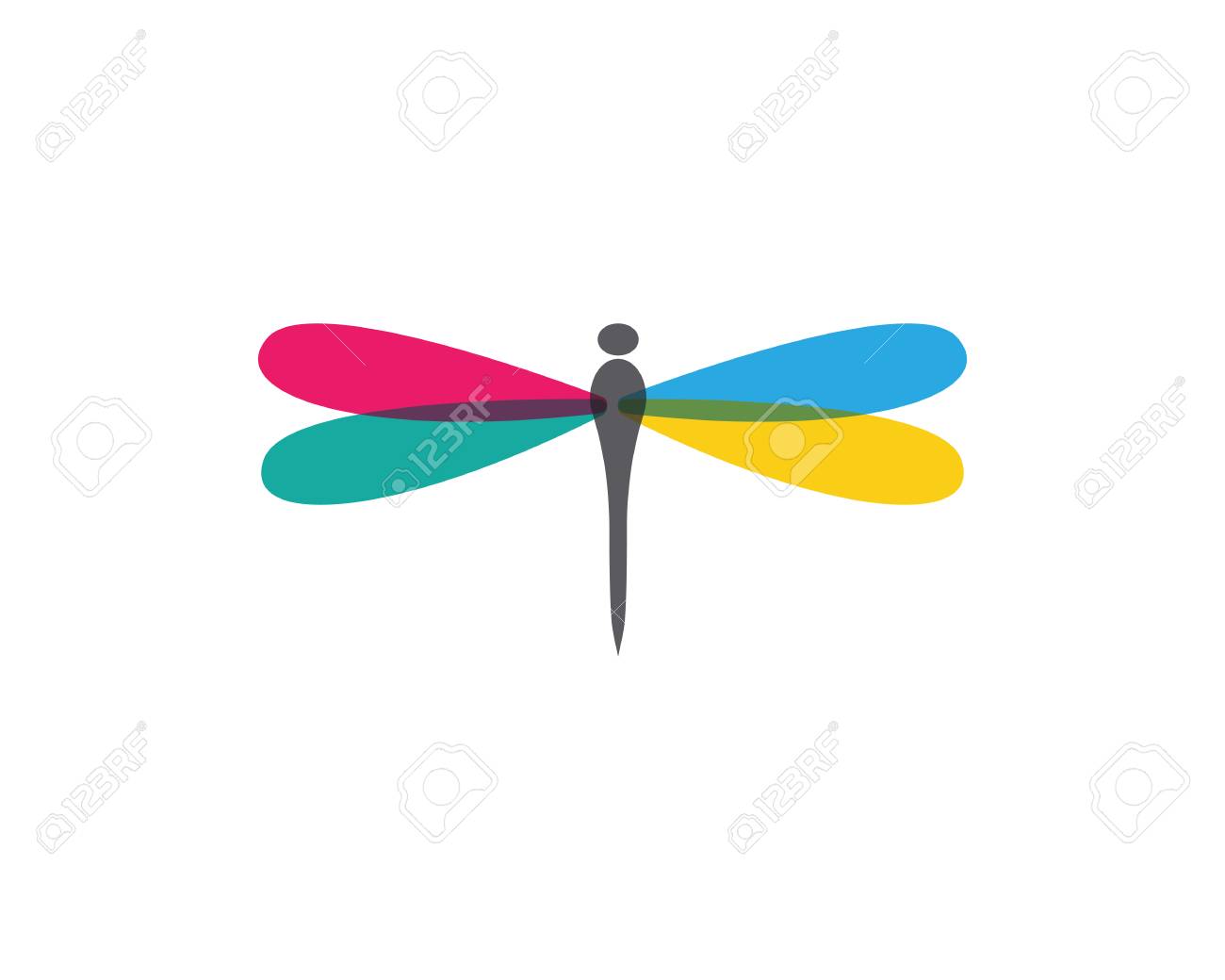dragonfly illustration icon design template vector dragonfly template free