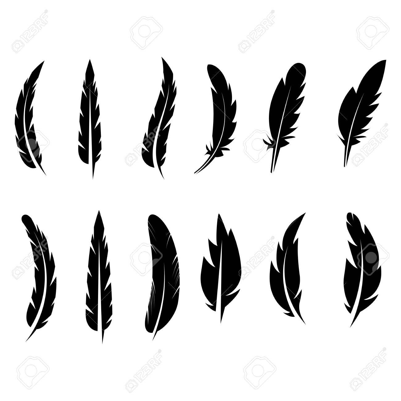 feather icon Vector Illustration design Logo template - 130788076 feather icon Vector Illustration design Logo template - 130788076