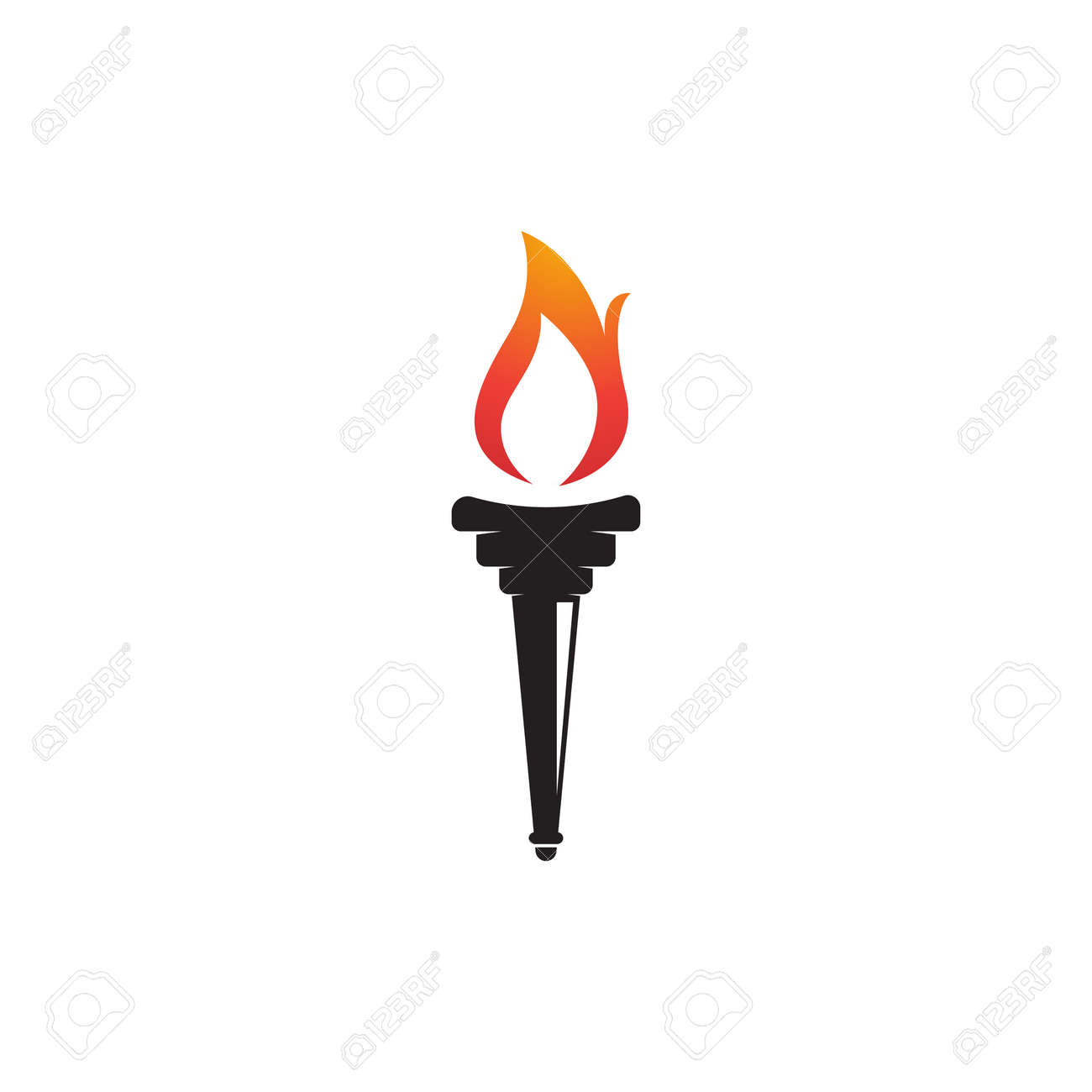 Cone De Fogo Vector Forma Abstrata Queimando Ilustração De Chama Quente Royalty Free SVG, Cliparts, Vetores, e Ilustrações Stock. Image 193119799